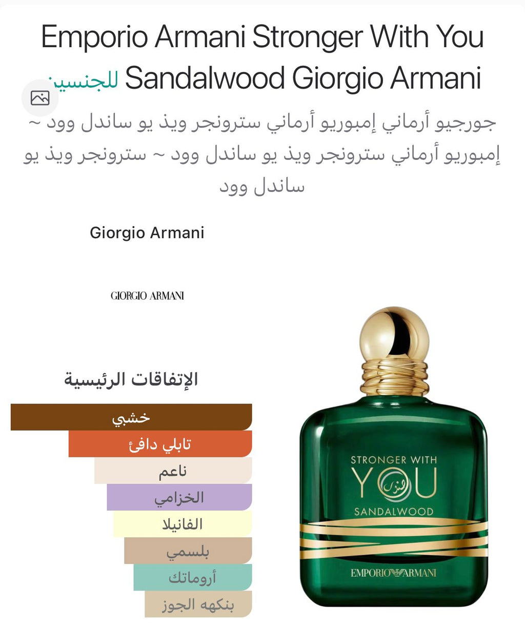 Stronger With You Sandalwood – Giorgio Armani