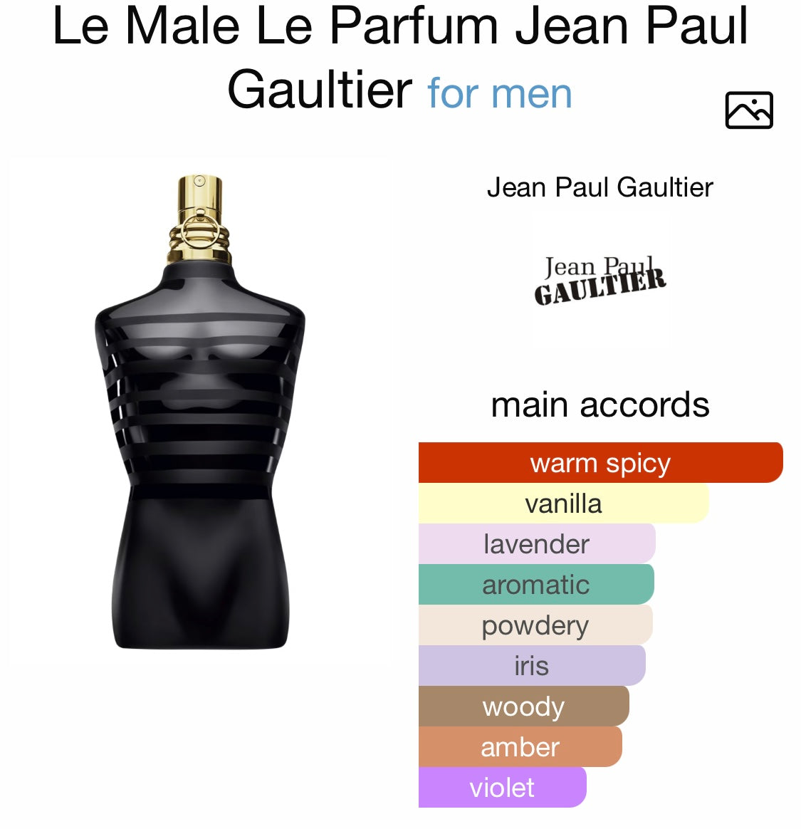 Le Male Le Parfum Jean Paul Gaultier